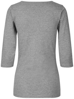 ID Stretch Damen T-Shirt ¾ Ärmel 0597 - Graumeliert