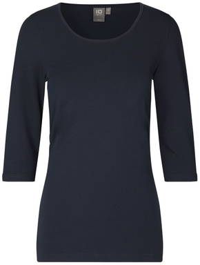 ID Stretch Damen T-Shirt ¾ Ärmel 0597 - Marineblau