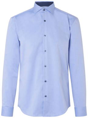 SEVEN SEAS feiner Twill Kontrast moderne Passform Hemd S370 - Hellblau