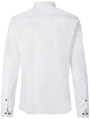 SEVEN SEAS feiner Twill Kontrast moderne Passform Hemd S370 - Weiß