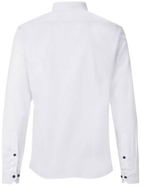 Camicia slim fit SEVEN SEAS fine twill contrast - Bianco