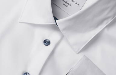 SEVEN SEAS Fine Twill Contrast Modern Fit Damenhemd S372 - Weiß