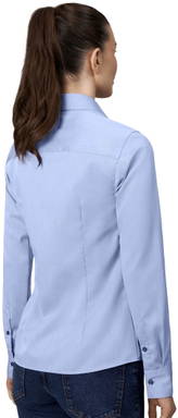 SEVEN SEAS Fine Twill Contrast Modern Fit Damenhemd S372 - Hellblau