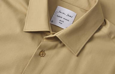 SEVEN SEAS modern fit Hybrid Stretch Hemd S50 - Sand