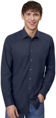 SEVEN SEAS Slim Fit Hybrid Stretch Hemd S51 - Marineblau