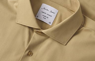 SEVEN SEAS Slim Fit Hybrid Stretch Hemd S51 - Sand