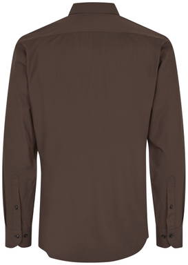 SEVEN SEAS Slim Fit Hybrid Stretch Hemd S51 - Mokka