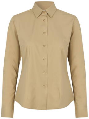 SEVEN SEAS modern fit Hybrid-Stretch-Damenhemd S52 - Sand
