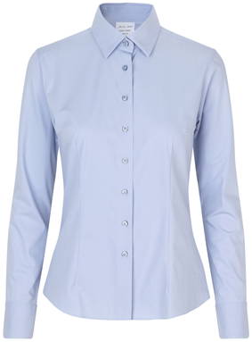 SEVEN SEAS modern fit Hybrid-Stretch-Damenhemd S52 - Hellblau
