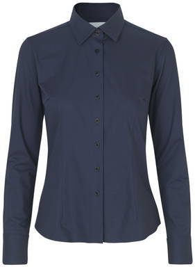 SEVEN SEAS modern fit Hybrid-Stretch-Damenhemd S52 - Marineblau