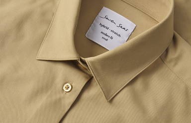 SEVEN SEAS modern fit Hybrid-Stretch-Damenhemd S52 - Sand
