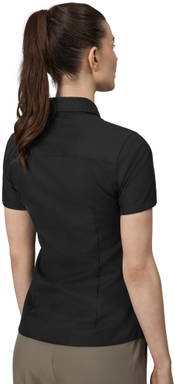 SEVEN SEAS Fine Twill modern fit Damenhemd mit kurzen Ärmeln S721 - Schwarz