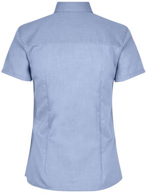 SEVEN SEAS Fine Twill modern fit Damenhemd mit kurzen Ärmeln S721 - Hellblau