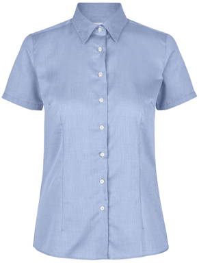 SEVEN SEAS Fine Twill modern fit Damenhemd mit kurzen Ärmeln S721 - Hellblau