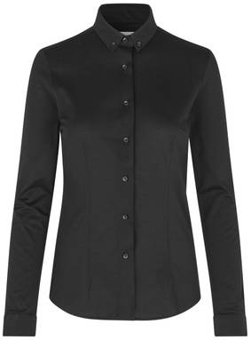 SEVEN SEAS The Jersey modern fit dames overhemd S85 - Zwart