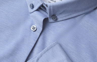 SEVEN SEAS The Jersey modern fit dames overhemd S85 - Lichtblauw
