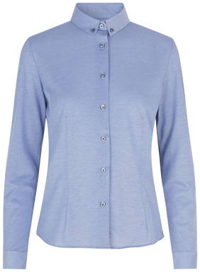 SEVEN SEAS The Jersey modern fit dames overhemd S85 - Lichtblauw