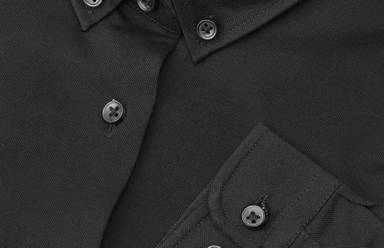SEVEN SEAS The Jersey modern fit dames overhemd S85 - Zwart