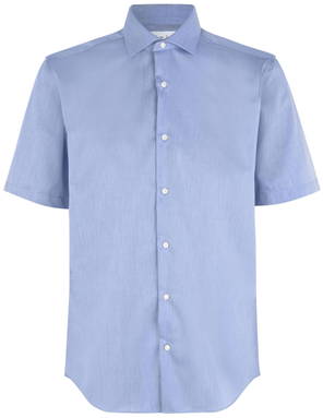 SEVEN SEAS Fine Twill modern fit Hemd mit kurzem Ärmel SS254 - Hellblau