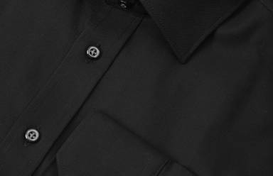 Chemise ajustée SEVEN SEAS Fine Twill SS30 - Noir