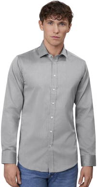 Chemise ajustée SEVEN SEAS Fine Twill SS30 - Gris argenté