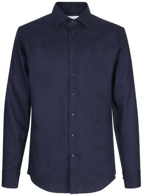 Chemise ajustée SEVEN SEAS Fine Twill SS30 - Bleu marine