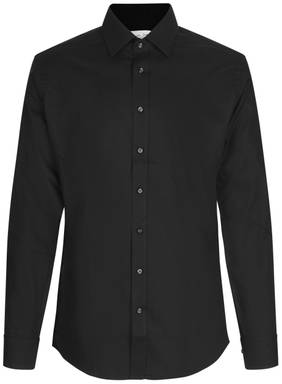 Chemise ajustée SEVEN SEAS Fine Twill SS30 - Noir