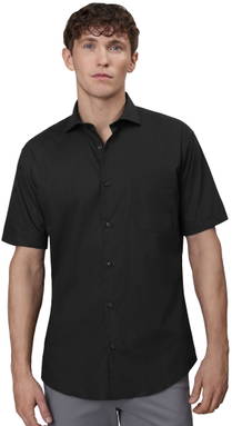 SEVEN SEAS Poplin modern fit Hemd mit kurzen Ärmeln SS410 - Schwarz
