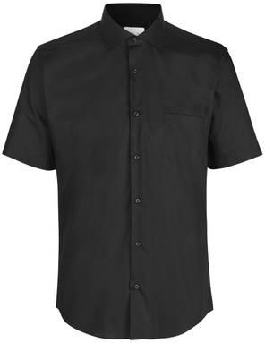 SEVEN SEAS Poplin modern fit Hemd mit kurzen Ärmeln SS410 - Schwarz