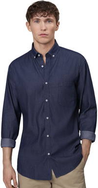SEVEN SEAS Soft Denim modern geschnittenes Hemd SS500 - Indigo