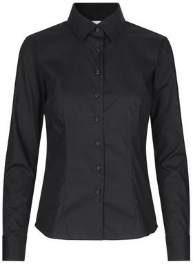 SEVEN SEAS Poplin moderne pasvorm dame skjorte SS710 - Sort