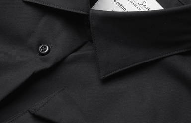 SEVEN SEAS Fine Twill modern fit dames overhemd SS720 - Zwart