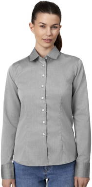 SEVEN SEAS Fine Twill modern fit dames overhemd SS720 - Silver grey