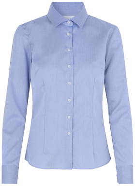 SEVEN SEAS Fine Twill modern fit dames overhemd SS720 - Lichtblauw