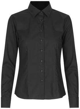 SEVEN SEAS Fine Twill modern fit dames overhemd SS720 - Zwart