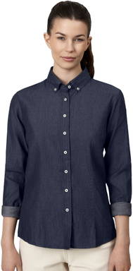 SEVEN SEAS Soft Denim modern fit Damenhemd SS770 - Indigo