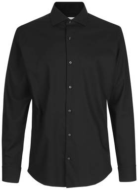ID SEVEN SEAS Fine Twill camisa de corte moderno SS8 - Preto