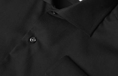 ID SEVEN SEAS Fine Twill camisa de corte moderno SS8 - Preto
