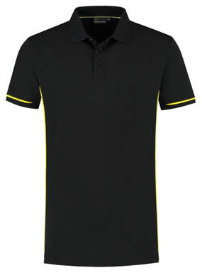 Santino Poloshirt Carsen plus - Black / yellow