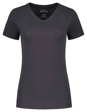 Santino T-shirt Jazz Ladies V-neck - Graphite