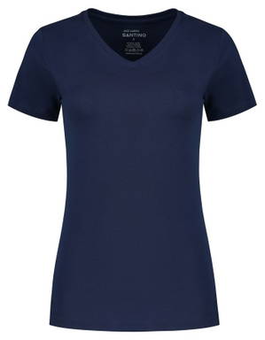 Santino T-shirt Jazz Ladies V-neck - Real navy