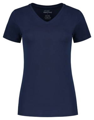 Santino T-shirt Jazz Ladies V-neck - Real navy