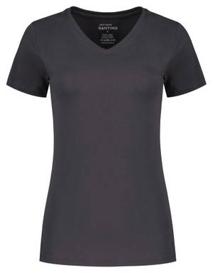 Santino T-shirt Jazz Ladies V-neck - Graphite