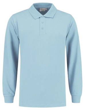 Santino Poloshirt met lange mouw Lexington - Ice blue