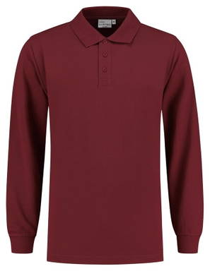 Santino Poloshirt met lange mouw Lexington - Burgundy