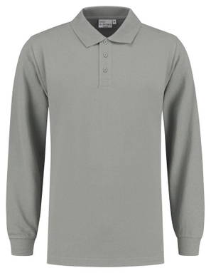 Santino Poloshirt met lange mouw Lexington - Silver grey