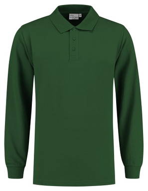 Santino Poloshirt met lange mouw Lexington - Bottle green