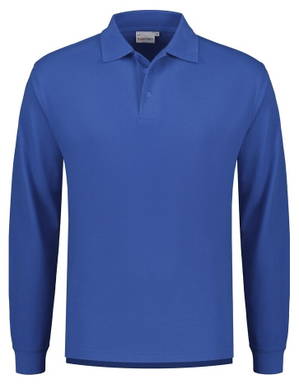 Santino Poloshirt met lange mouw Matt - Royal blue