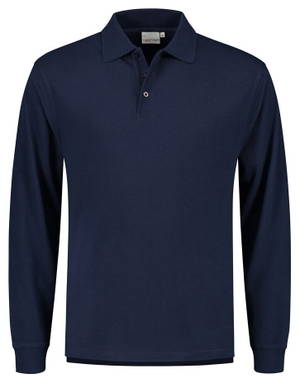 Santino Poloshirt met lange mouw Matt - Real navy