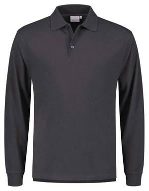 Santino Poloshirt met lange mouw Matt - Graphite